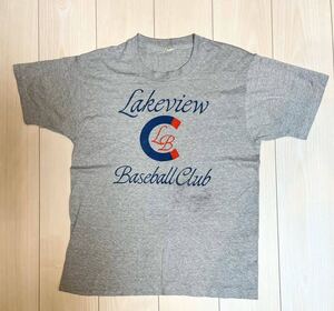 ヴィンテージTシャツ Lakevew Baseball Club 肩幅45cm身幅48cm着丈62cm 中古