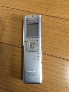 Panasonic ICレコーダー パナソニックICレコーダー ボイスレコーダー 4×ZOOM MIC MP3 RECORDING RR-US750 中古 単四電池×1で使用