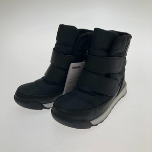 □□ SOREL ソレル スノーブーツ チルドレン ウィットニー II ストラップ 17cm NC3919-010 ブラック 目立った傷や汚れなし