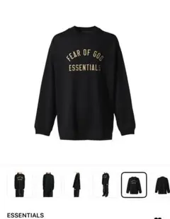 新品 FEAR OF GOD ESSENTIALS ヘビーロンT ブラック XL