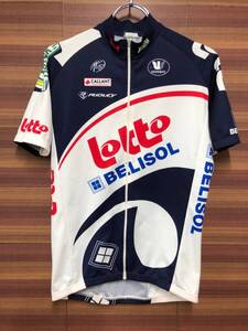 II269 フェルマルク VERMARC LOTTO BELISOL 半袖 サイクルジャージ サイズ不明 紺 ※首周りほつれあり