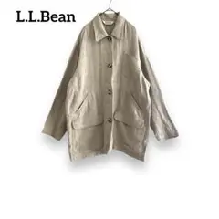 E3575【L.L.Bean／エルエルビーン】オーバー ジャケット リネン M