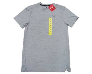 H-111 新品 PUMA プーマ 半袖 Tシャツ【Ｓ】シルバー スポーツウエア なめらか ソフト