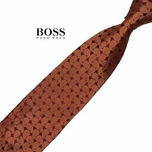 HUGO BOSS ネクタイ パターン柄 オレンジゴールド系 USED ヒューゴボス USED メンズ服飾小物 中古 t542