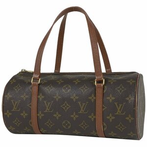 ルイ・ヴィトン Louis Vuitton パピヨン 30 バレルバッグ 筒型 旧旧型 ハンドバッグ モノグラム ブラウン M51365 レディース 【中古】