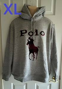 【送料無料】新品 Polo Ralph Lauren ポロ ラルフローレン★ビッグポニー メンズ パーカー フーディ XL グレー プルオーバー スウェット