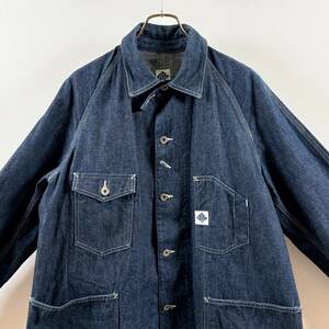 希少《 Mint Condition / Old Model / Medium 》90s 極上品【 POST OVERALLS インディゴ デニム エンジニア ジャケット アメリカ製 M 】