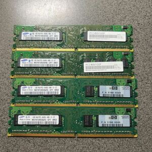 SAMSUNG 1GB 1R×8 PC2-6400U-666-12-zz 計4枚1セット