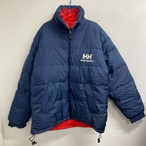 HH Helly Hansen ヘリーハンセン　ダウンジャケット　アウター　リバーシブル　紺　赤　M E2