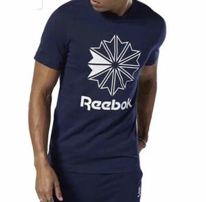 送料無料 新品 Reebok リーボック CL ビッグロゴ Tシャツ XL NV