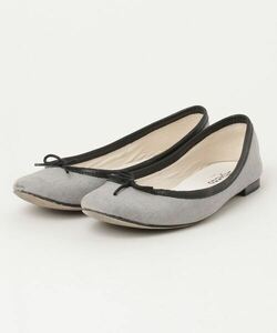 「Repetto」 リボンバレエシューズ 37.5 グレー レディース