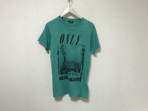 本物ディーゼルDIESELコットンプリント半袖Tシャツメンズサーフアメカジミリタリービジネスグリーン緑14キッズレディース子供インド製