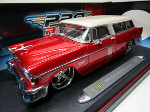 CHEVY NOMAD 1955 Chevrolet Bel Air 1/18 シボレー ノマド ベルエア 帯付 Nomadoer Hot Rod Loｗrider PRORODZ 50s V8 ワゴン バン 深リム