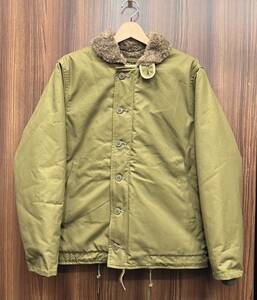 【お値下げしました】 British GREEN / ブリティッシュ グリーン VENTILE ベンタイル デッキジャケット カーキ サイズM