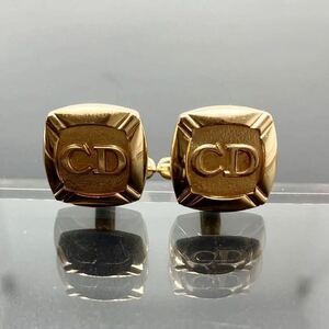 【クリスチャンディオール】CDロゴ スクエア カフス カフスボタン カフスリンクス 紳士 小物 ビジネス ヴィンテージ Christian Dior