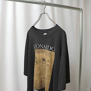 90-00s Leonardo da Vinci レオナルドダヴィンチ アート Tシャツ 古着 used