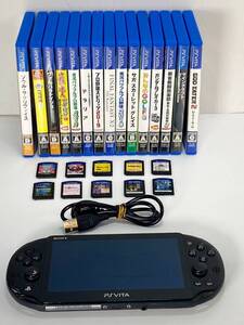 ◆SONY ソニー PlayStation Vita PCH-2000 ブラック◆ゲーム25本付◆-061