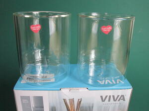 *　未使用　ビバ スカンジナビア　VIVA Scandinavia　グラス　2重構造耐熱ガラス　容量約360ml位　北欧デンマーク　食器　保冷　保温　結露