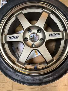 RAYS VOLK RACING TE37 4本セット ブロンズ 17インチ 中古 ランエボ レイズ ボルク レーシング8.5J 5穴 オフセット＋30 114.3