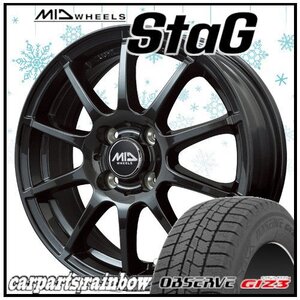 ★TOYO/トーヨー OBSERVE GIZ3/ギズ スリー 145/80R13＆MID Stag/スタッグ ガンメタ 13×4.0J 4/100 4本価格★プレオ/ワゴンR/ミラ/ムーヴ