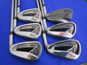 ●プロギア　RS TITAN FACE【6I～9I.PW.SW】RSカーボンシャフト (硬さM-37/SWのみ硬さWEDGE) 6本セット 中古品●