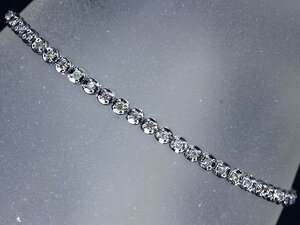 KR14272S【1円～】新品仕上【RK宝石】≪DIAMOND≫ 天然ダイヤモンド 総計1.00ct! K18WG 高級 テニス フルエタニティ ブレスレット ダイヤ