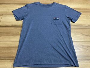 patagonia パタゴニア p6 波ロゴ　ハイブリッドポケットtシャツ 半袖Tシャツ ポケットTシャツ キャプリーン　ネイビー　Ｍサイズ