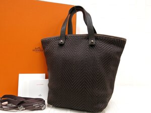 ◆美品◆HERMES エルメス◆チェンナイ◆カーフ レザー 本革◆トート バッグ◆ブラウン シルバー金具◆ヴィンテージ◆腕掛け◆A8826