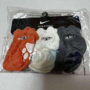 新品　NIKE ナイキ　ベビー　アニマル　ソックス　3足セット　靴下　モコモコ　80 90 12ヶ月〜24ヶ月