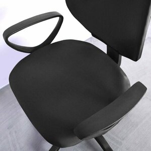 【vaps_4】椅子カバー ブラック 座面カバー チェアカバー オフィスチェア 伸縮素材 送込