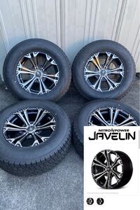 ★美品★バリ溝★22年製 スタッドレス ホイール セット NITRO POWER JAVELIN 17インチ 8J +20 PCD139.7 265/65R17 150 プラド ハイラックス