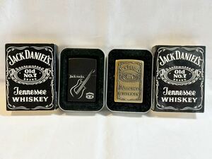 新品 ジャックダニエル JACK DANIEL ZIPPO ジッポー オイルライター 喫煙具 2個セット 1999年 2001年 ジッポーライター