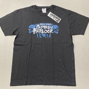 宇宙海賊キャプテンハーロック Tシャツ 半袖 Lサイズ Space Pirate Captain Herlock メンズ 未使用 松本零士 オフィシャルライセンス品 黒