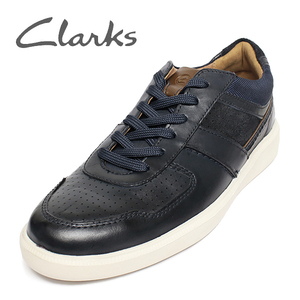 クラークス 靴 メンズ スニーカー ネイビー レザー 9M(約27cm) CLARKS Cambro Race 新品