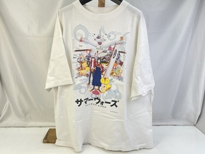 01w5603★1円~ SAINT MICHAEL × GEEKS RULE × サマーウォーズ プリント半袖Tシャツ ホワイト サイズXL タグあり 中古品