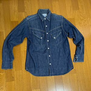 【希少ヴィンテージ 】ローバック デニム ウエスタンシャツ インディゴ シアーズ ROEBUCKS SEARS ミントコンディション 濃紺 denim