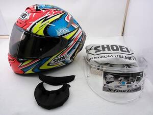 【送料無料】良品 2021年製 SHOEI ショウエイ X-Fourteen X-14 DAIJIRO ダイジロウ Lサイズ ミラーシールド付き 加藤大治郎 ヘルメット