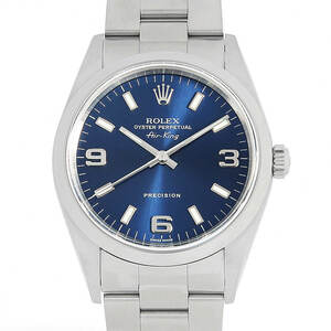 ロレックス エアキング 14000 ブルー 369ホワイトバー A番 中古 メンズ 腕時計