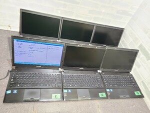 【ジャンク品】管1Y233 TOSHIBA dynabook R731/B CPU core i5-2520M Bios起動OK HDD無し、メモリー2GB、バッテリー有り 6台セット 