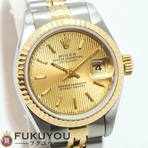 ROLEX/ロレックス DATEJUST デイトジャスト 69173 ゴールドタペストリー文字盤 バーインデックス YG/SS L番 自動巻き 腕時計