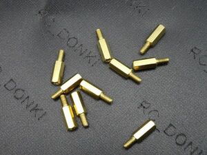 六角 スタンドオフ M3 x 11mm 本体長さ L= 11mm ねじサイズE = M3 x 6MM 六角雄ねじ 雌ねじスペーサーM3X11