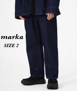 送料無料　marka マーカ コクーン デニムパンツ　COCOON FIT JEANS　12oz コットンデニム　ジーンズ　テーパード 濃紺　サイズ2