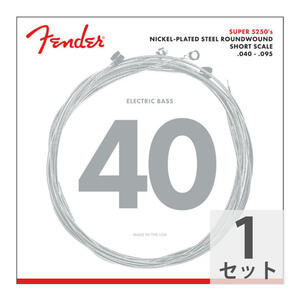 フェンダー Fender Super 5250 Bass Strings Nickel-Plated Steel Roundwound Short Scale 5250XL 040-095 Gauges エレキベース弦