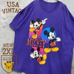 ☆USA製古着☆vintage【ディズニー ミッキー Tシャツ】メンズ2XL