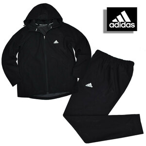 ♪adidas Hoody ZiP-UP ウォームアップスーツ【ブラック/XL】美品・送料無料！