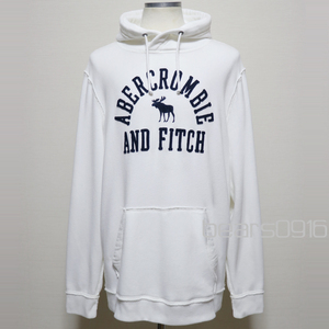 新品アメリカ購入 Abercrombie&Fitch アバクロ プルオーバーパーカー 白XXL