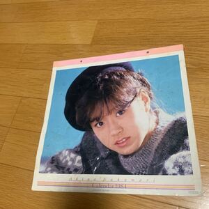 中森明菜　カレンダー　１９８４　破れ　シミ　シワ　テープ貼りあり　ワーナーパイオニアコーポレーション　かなり古い品故ご理解ください