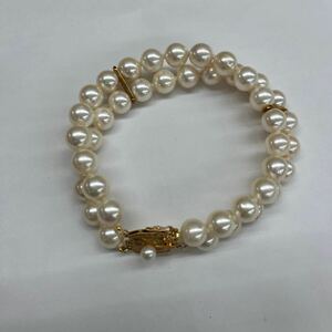 ☆164. パール ブレスレット K14刻印 約37,42g アクセサリー ジュエリー jewelry pearl 