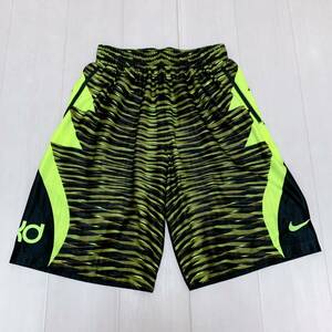 YH1522 NIKE DRI-FIT ナイキ ドライフィット メンズ 総柄 ハーフパンツ ウェストゴム ひも付き ロゴプリント 薄手 Mサイズ 万能 USED 古着