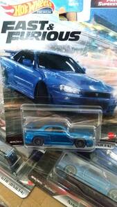 ホットウィール Nissan Skyline GTR (BNR34) 日産 スカイライン FAST SUPERSTARS　在庫4台あり